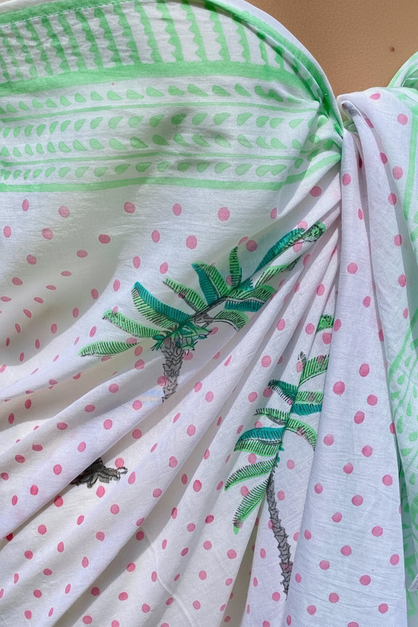PALM BLOCK PRINT SARONG