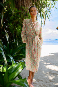 PROVENÇAL FLORAL BLOCK PRINT ROBE