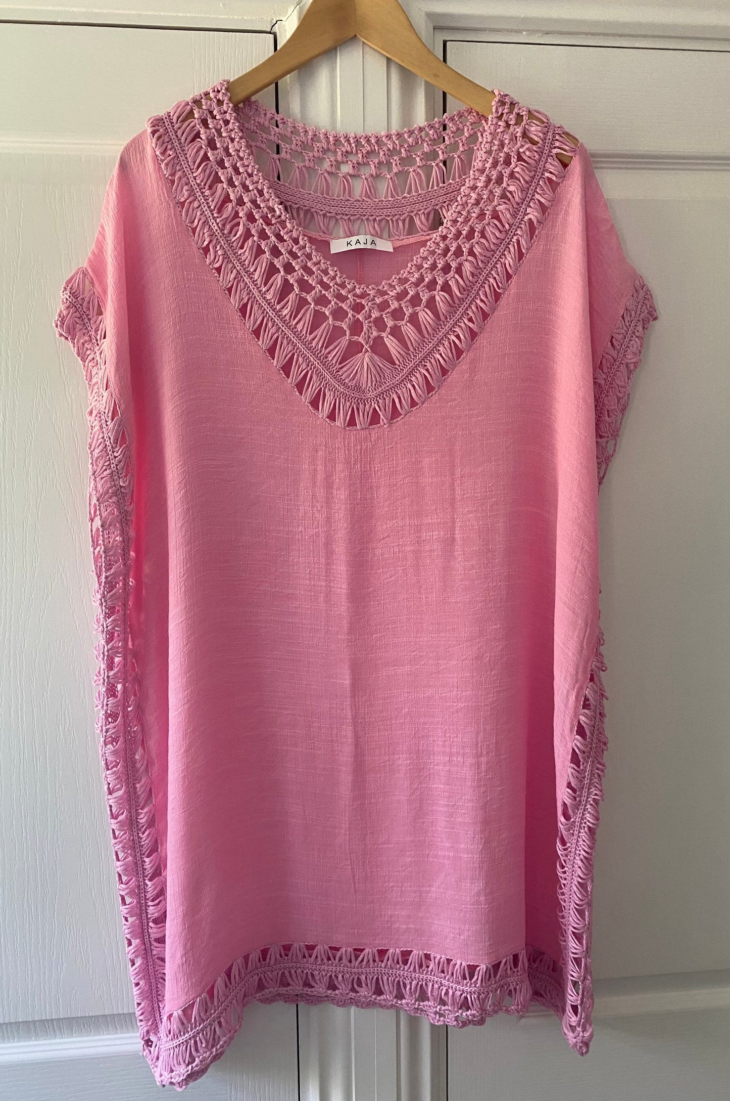PINK CROCHET COVER UP