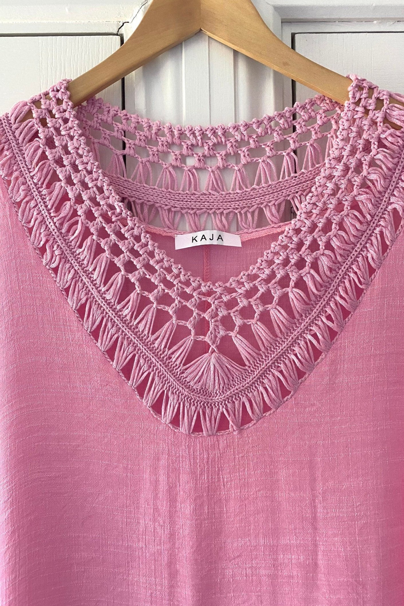 PINK CROCHET COVER UP