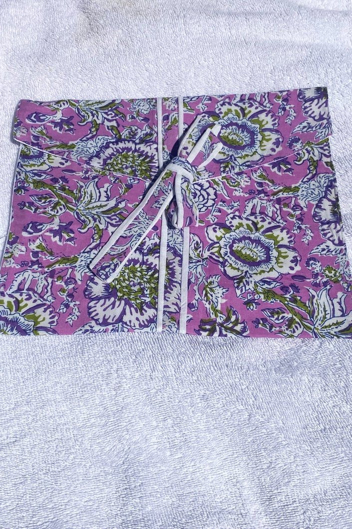 fabric pouch violette kimono robe