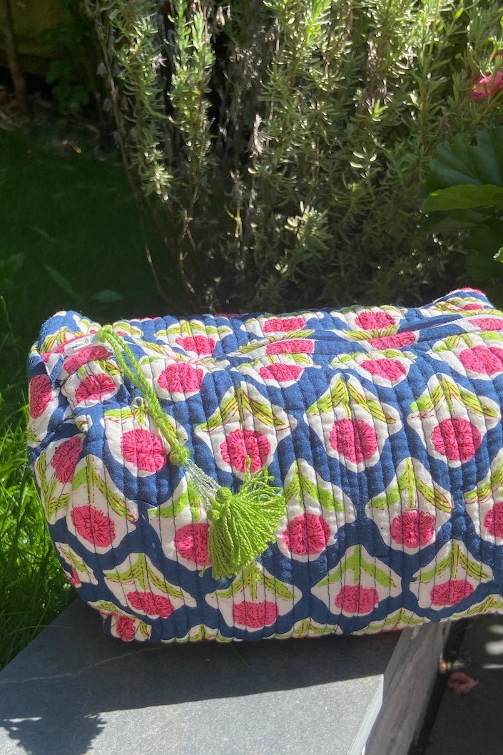 PALOMA BLOCK PRINT COSMETIC BAG