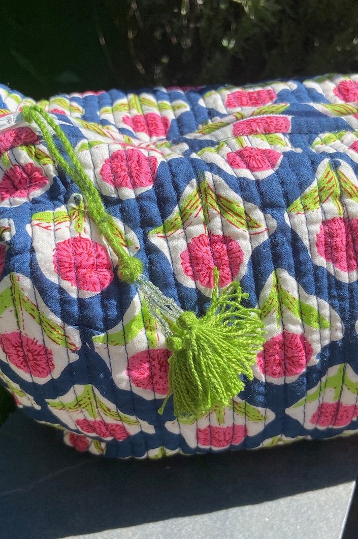 PALOMA BLOCK PRINT COSMETIC BAG